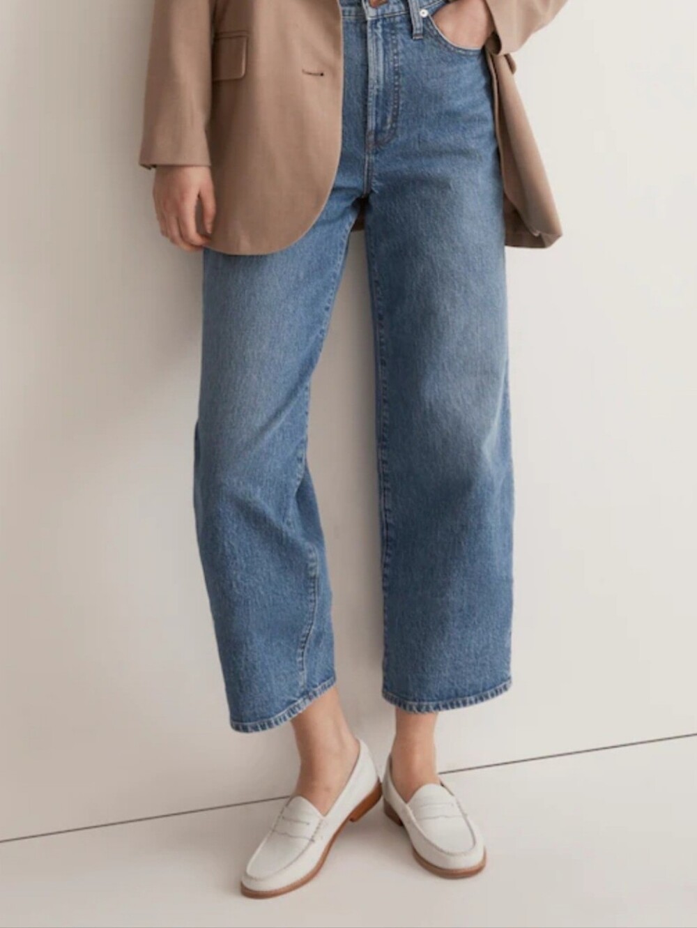 Madewell The Petite Perfect Vintage Wide Leg Crop Jeans 26 Petite Creslow Wash